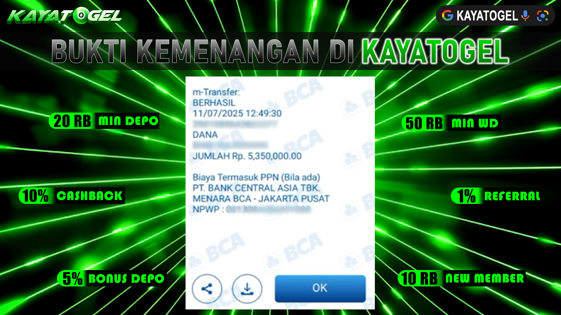 KAYATOGEL JACKPOT SLOT CAISHEN WINS Rp.5.350.000.,- LUNAS