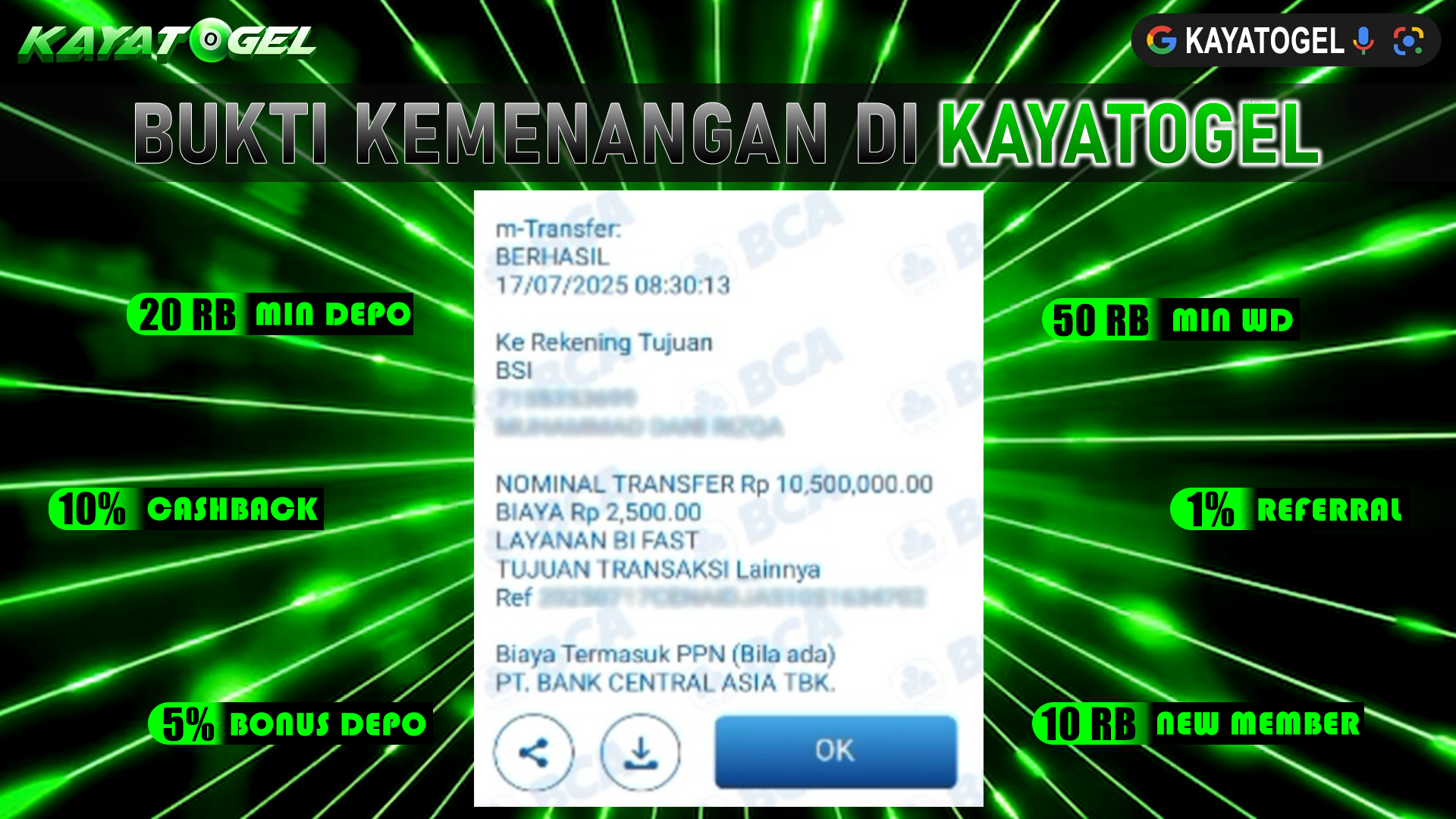 KAYATOGEL JACKPOT SLOT FA CAI SHEN Rp.10.500.000.,- LUNAS