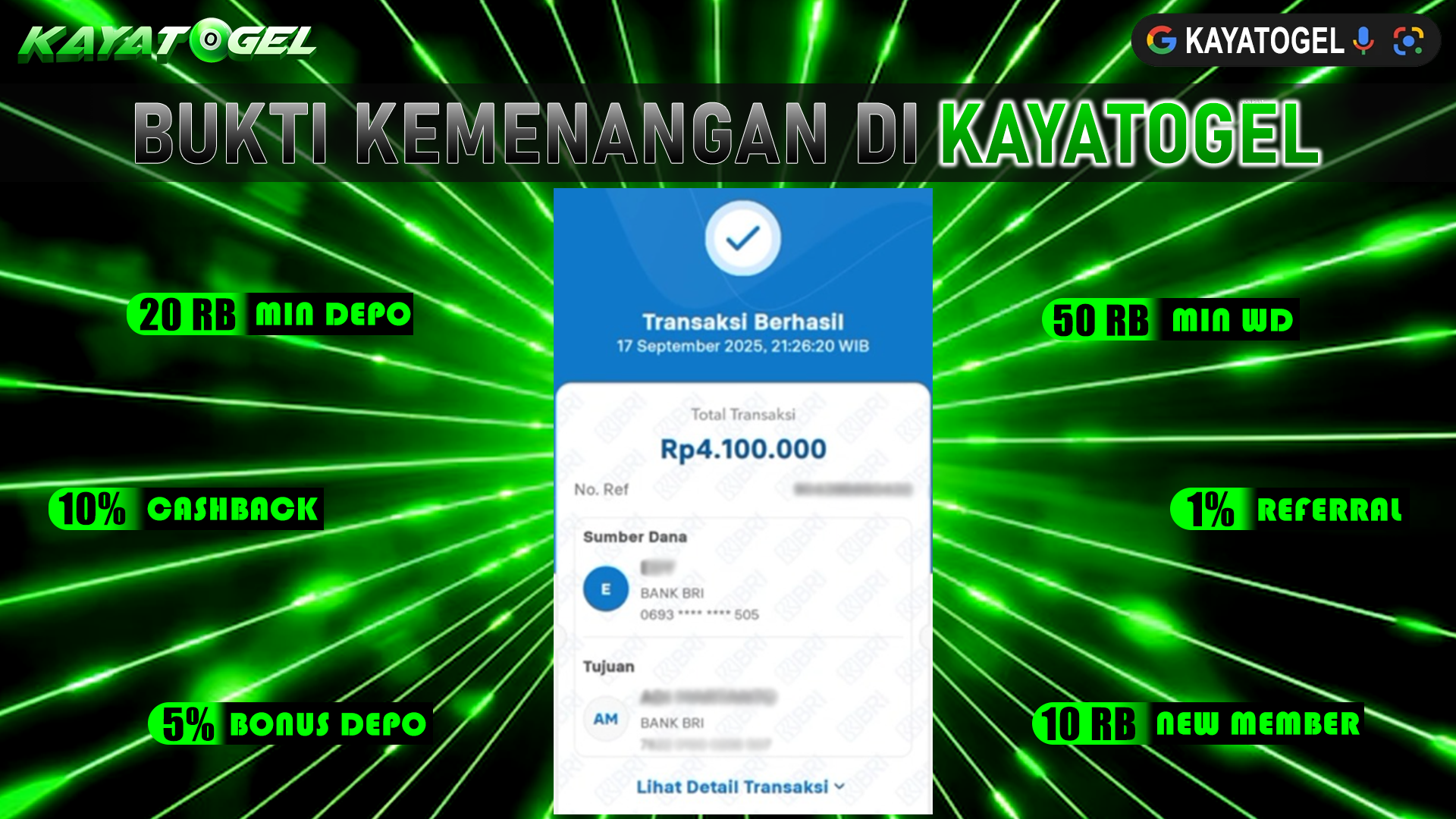 KAYATOGEL JACKPOT TOGEL PASARAN LONDON4D Rp.4.100.000.,- LUNAS