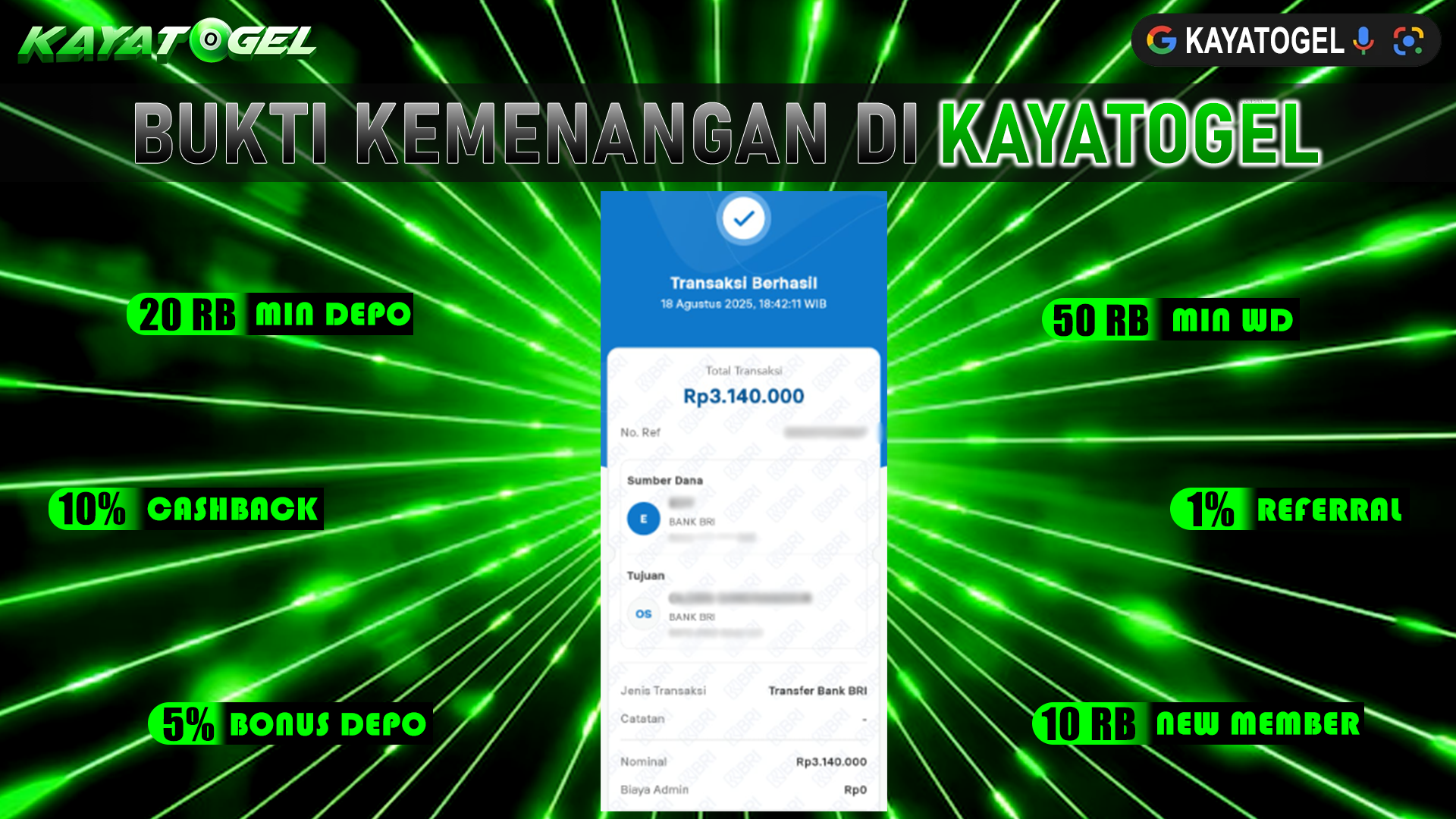 KAYATOGEL JACKPOT TOGEL PASARAN SINGAPORE Rp.3.140.000.,- LUNAS