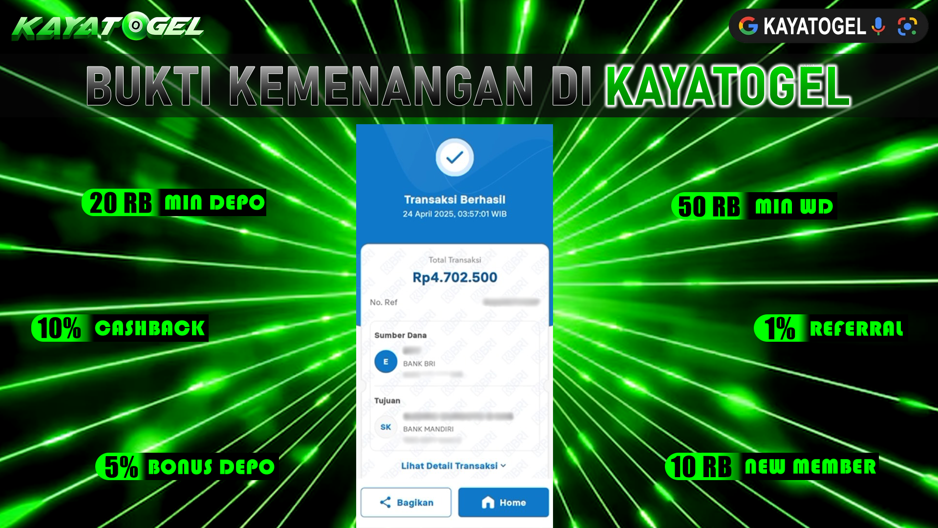 KAYATOGEL JACKPOT TOGEL PASARAN HONGKONG Rp.4.702.500.,- LUNAS