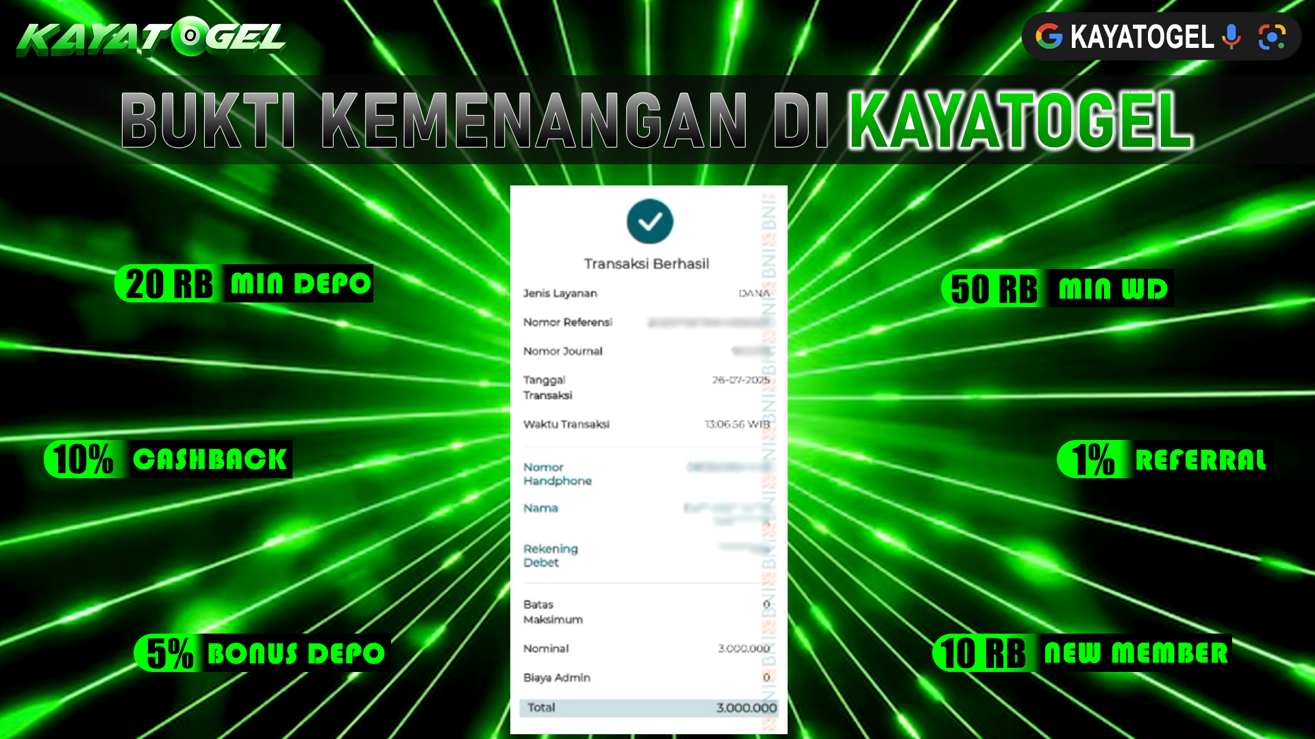 KAYATOGEL JACKPOT SLOT ALADDIN Rp.3.000.000.,- LUNAS