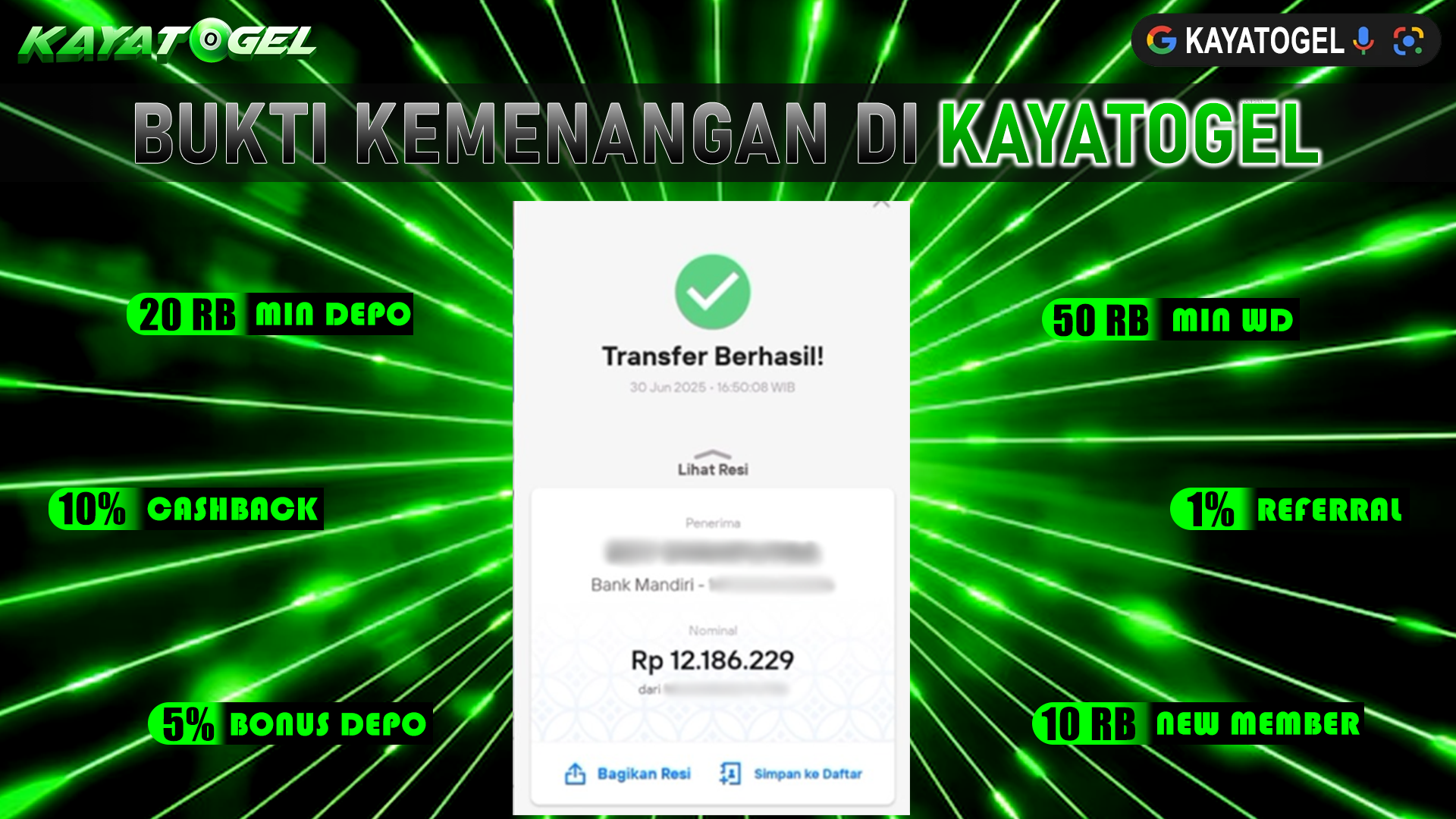 KAYATOGEL JACKPOT TOGEL PASARAN TOTO MACAU Rp.12.186.229.,- LUNAS