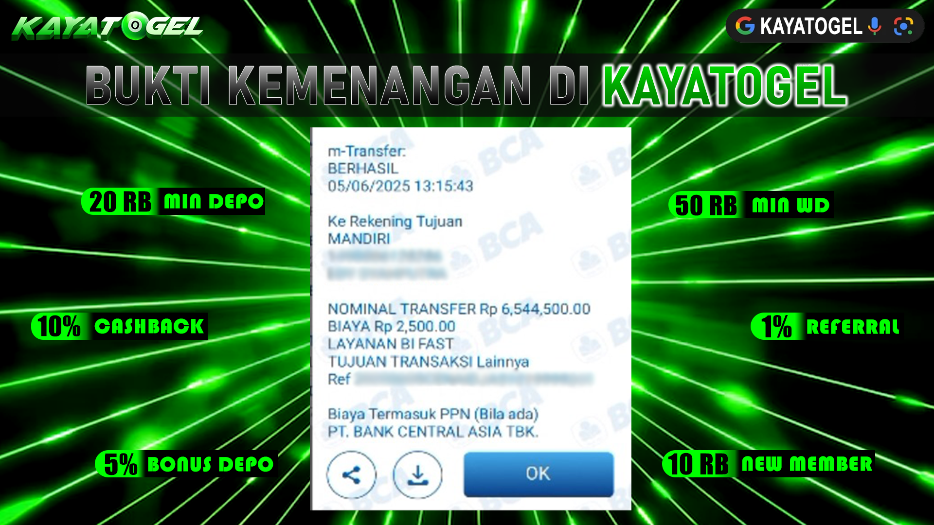 KAYATOGEL JACKPOT TOGEL PASARAN TOTO MACAU Rp.6.544.500.,- LUNAS