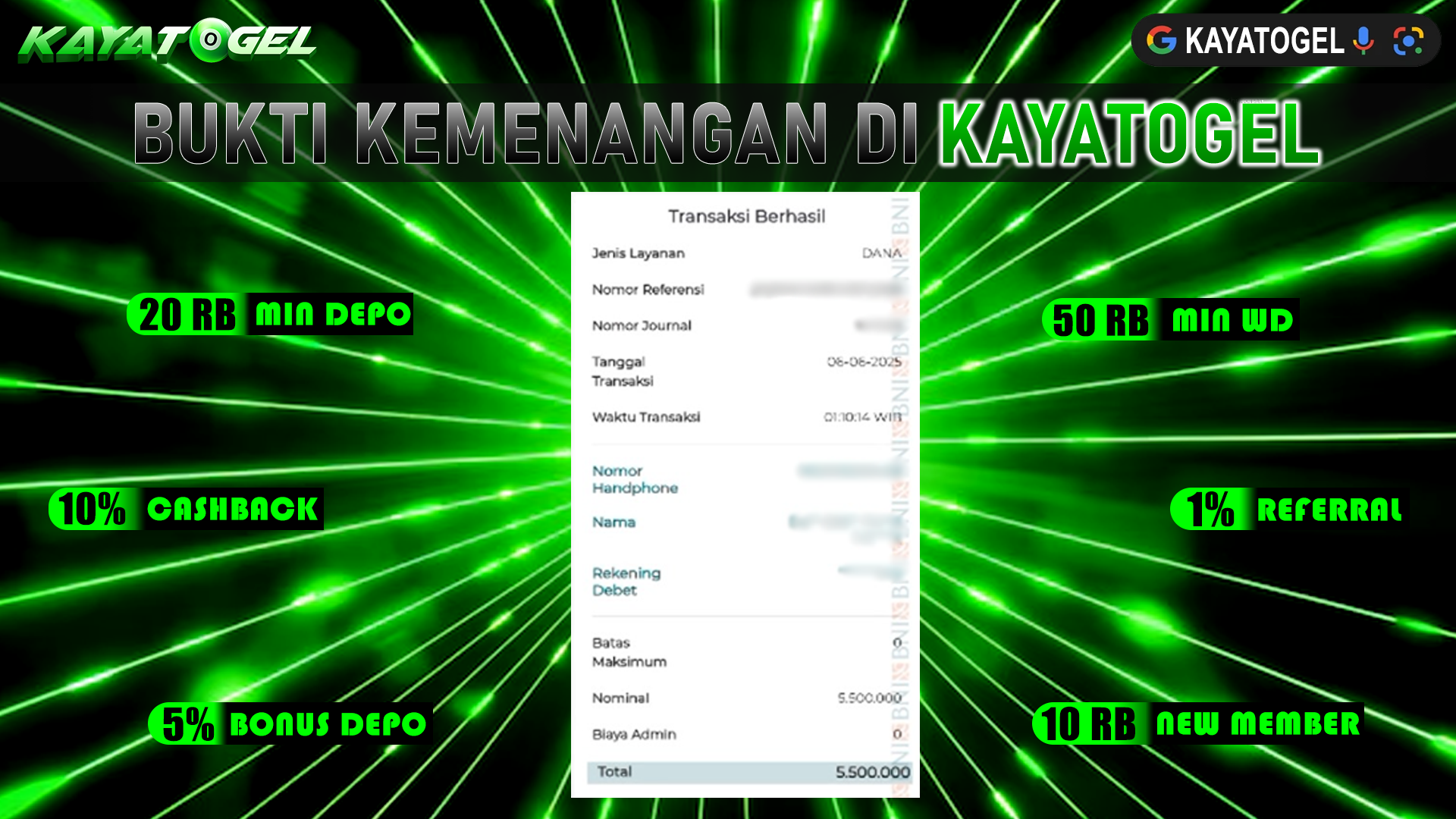 KAYATOGEL JACKPOT TOGEL PASARAN TOTO MACAU Rp.5.500.000.,- LUNAS