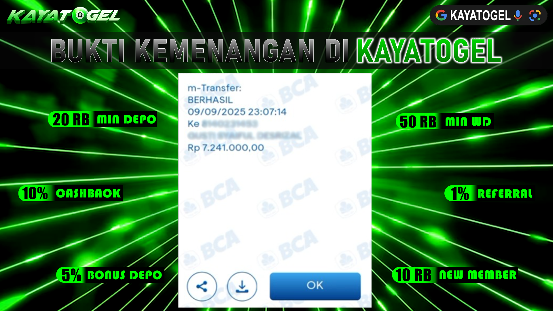 KAYATOGEL JACKPOT SLOT MAHJONG WAYS 2 Rp.7.241.000.,- LUNAS