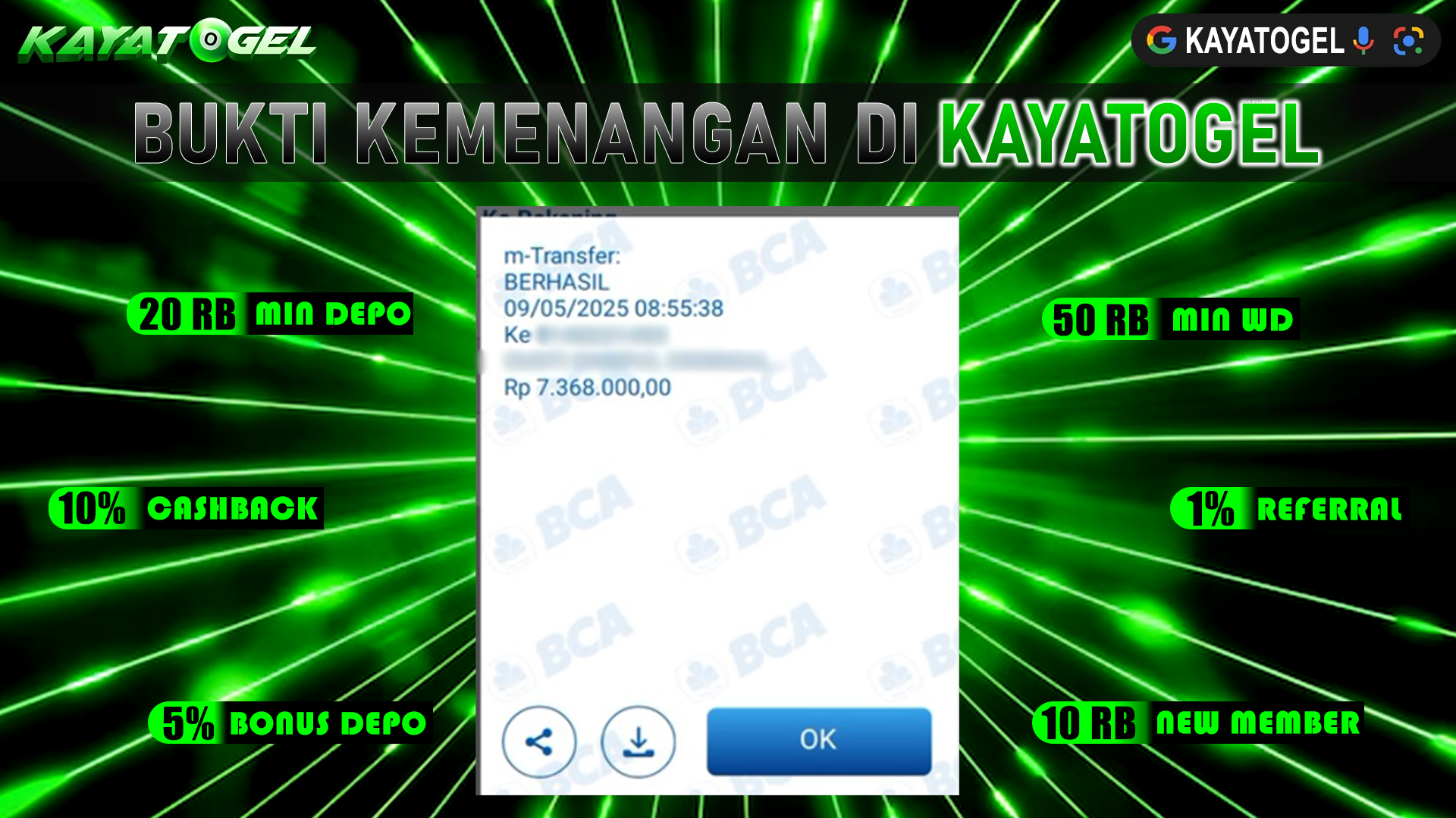 KAYATOGEL JACKPOT SLOT CAISHEN WINS Rp.7.368.000.,- LUNAS